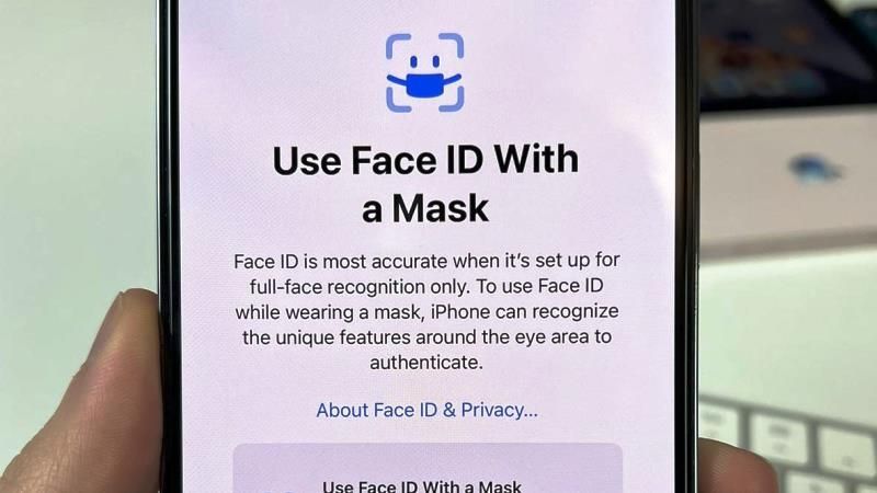 use face id with a mask on iphone
