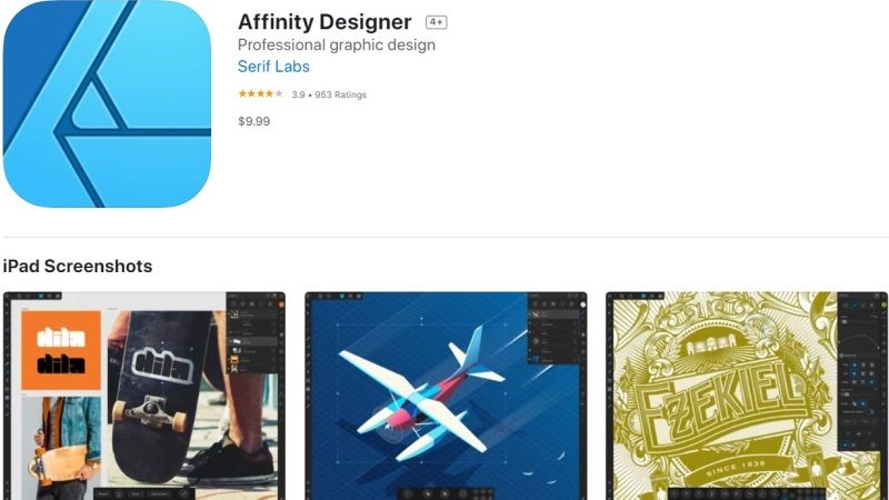 affinity designer - best drawing apps for ipad