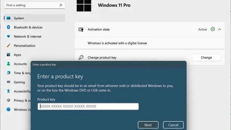 change product key windows 11