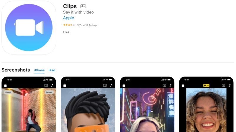 clips app for iphone