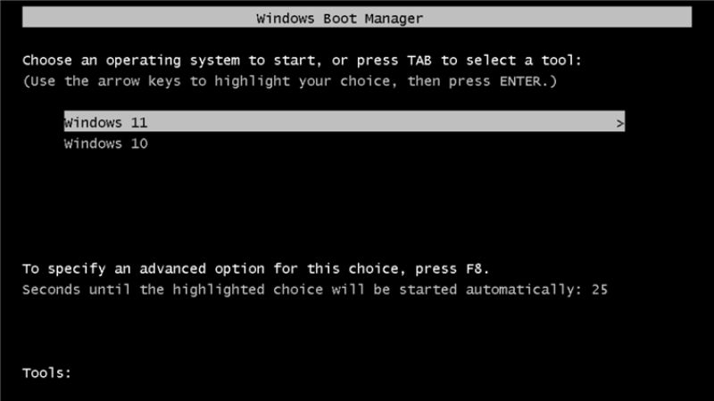 enable classic boot menu in windows 11