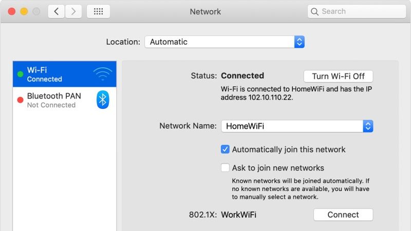 forget a wifi network on mac