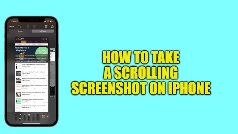 how to take a scrolling screenshot on iphone