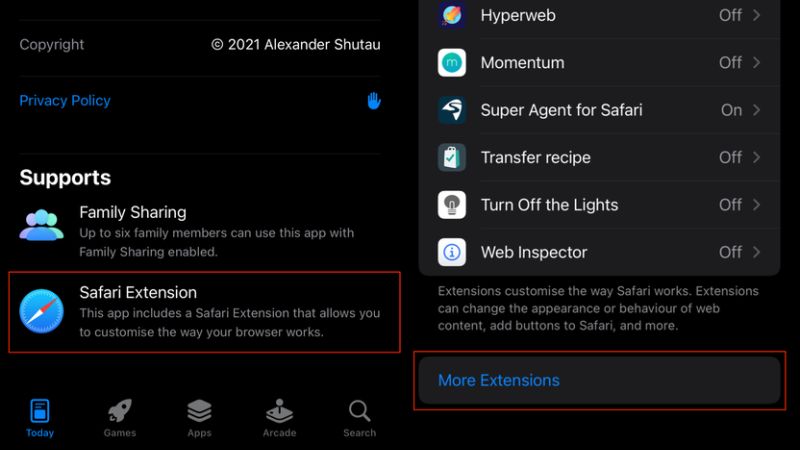 install and use safari extensions on iphone and ipad