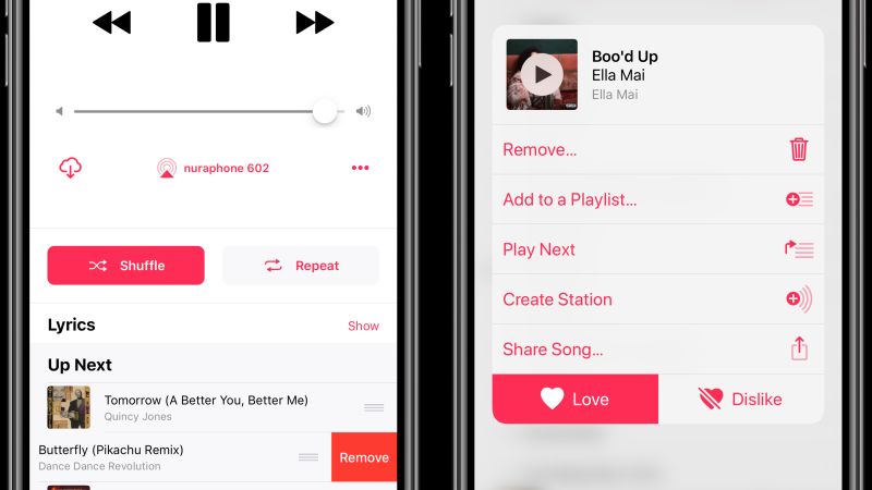 queue songs on apple music