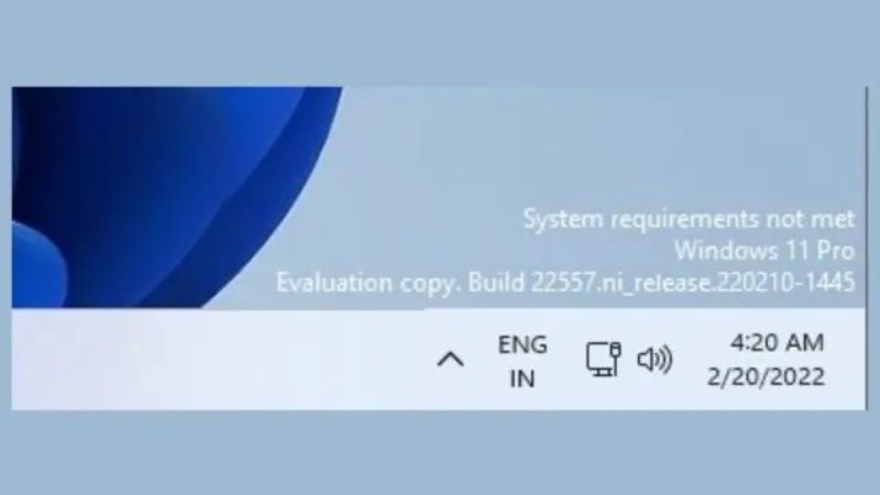 remove system requirements not met notification on windows 11