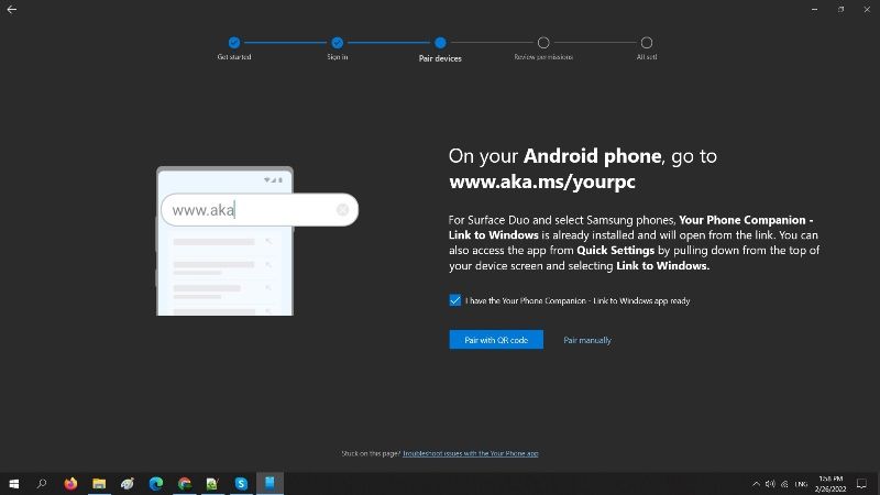 send links to windows 11 pc using android phone