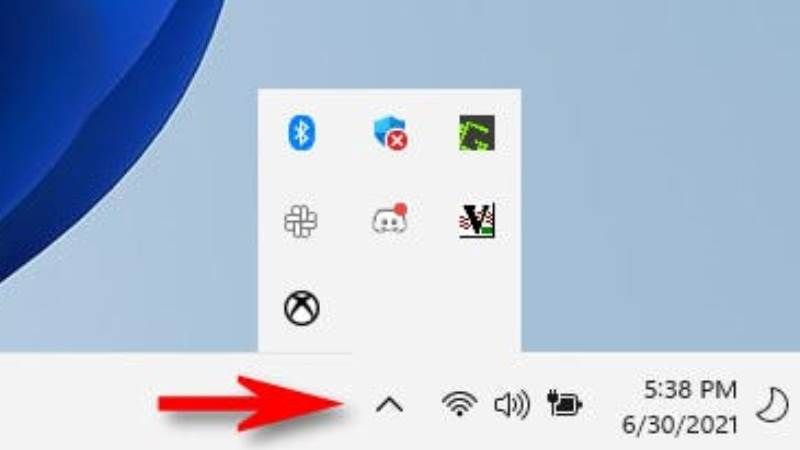 stack notification icons on taskbar corner in windows 11