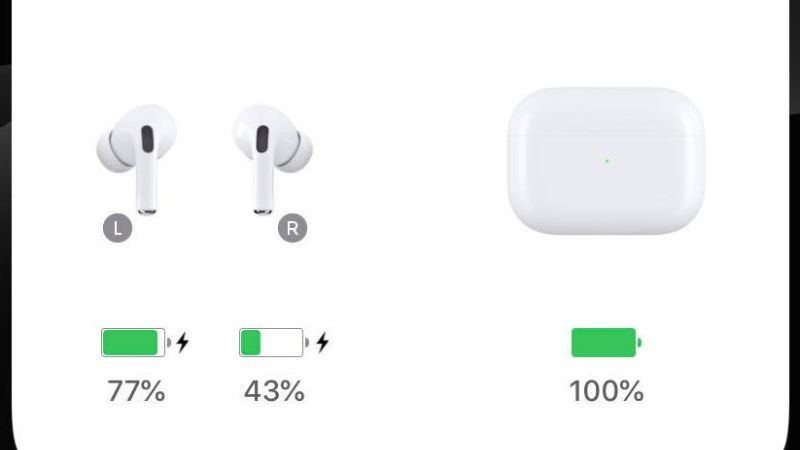 check airpods battery level