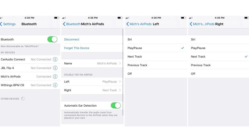 customize airpods double-tap controls