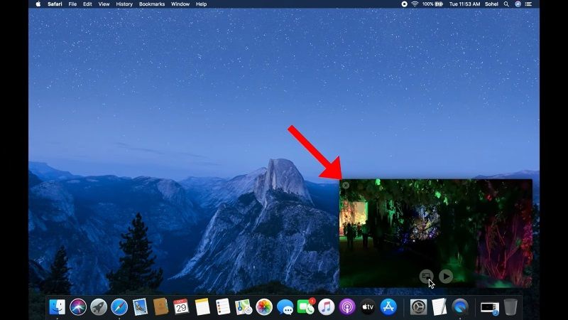 enable picture in picture in safari on mac
