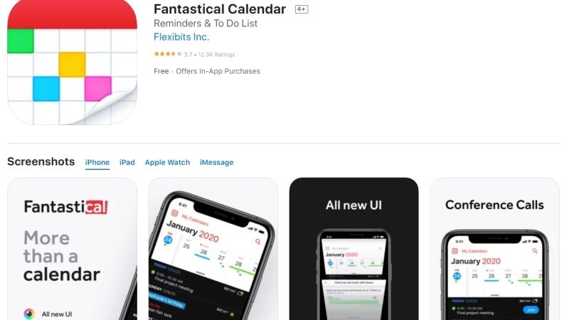 fantastical calendar