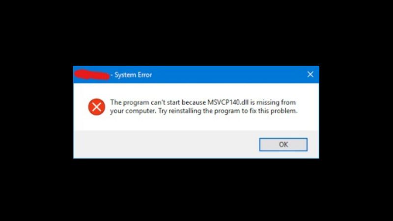 fix MSVCP140.dll missing in windows 10