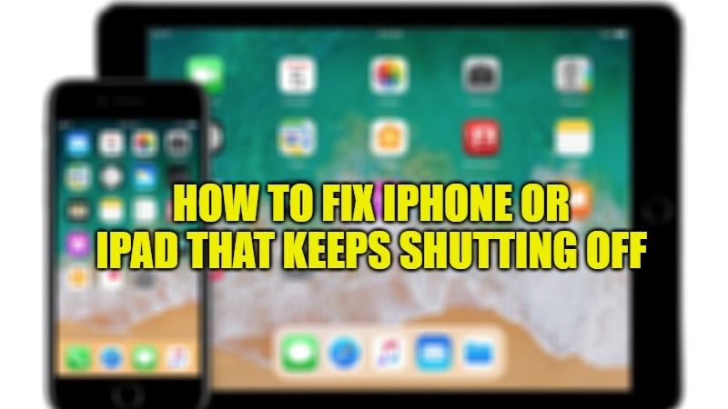 fix iphone or ipad that keeps shutting off
