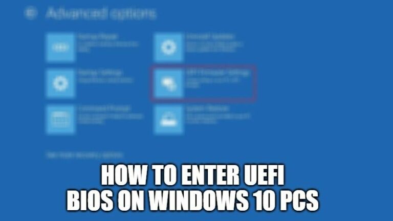 how to enter uefi bios on windows 10 pcs