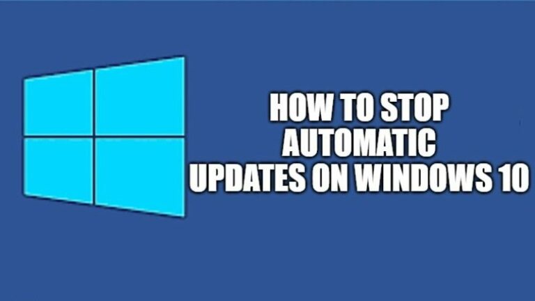 how to stop automatic updates on windows 10