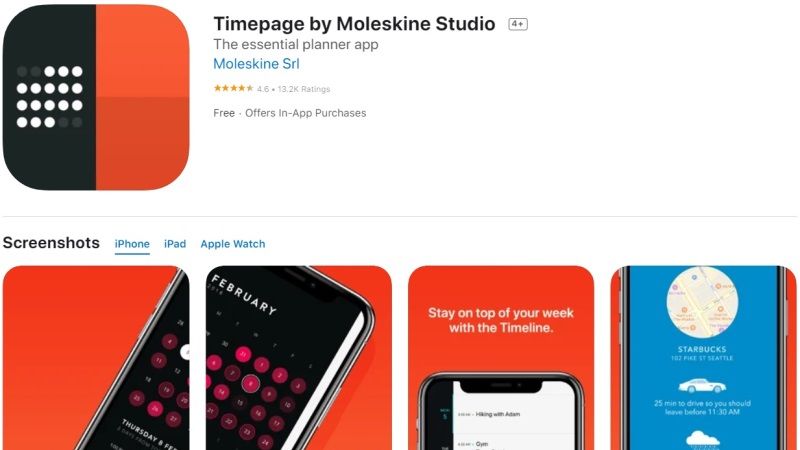 timepage by moleskine studio