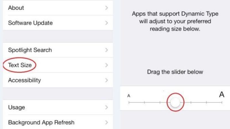 change the font size on iphone in ios 15