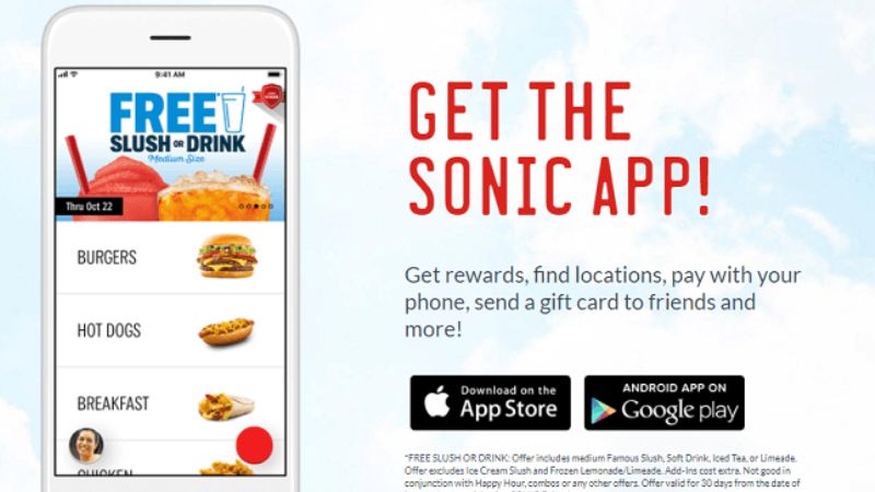 fix sonic drive-in app not working