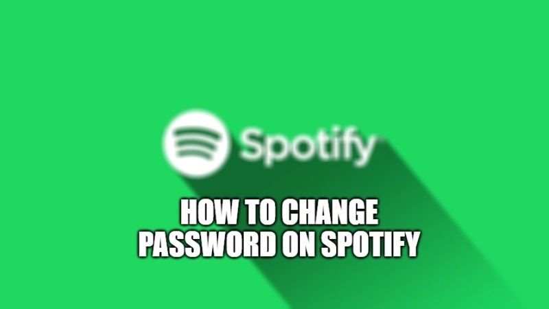 how to change password on spotify