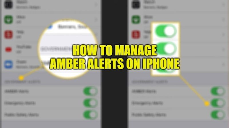 how to manage and control amber alerts on iphone