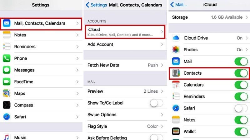 iphone contacts missing fix