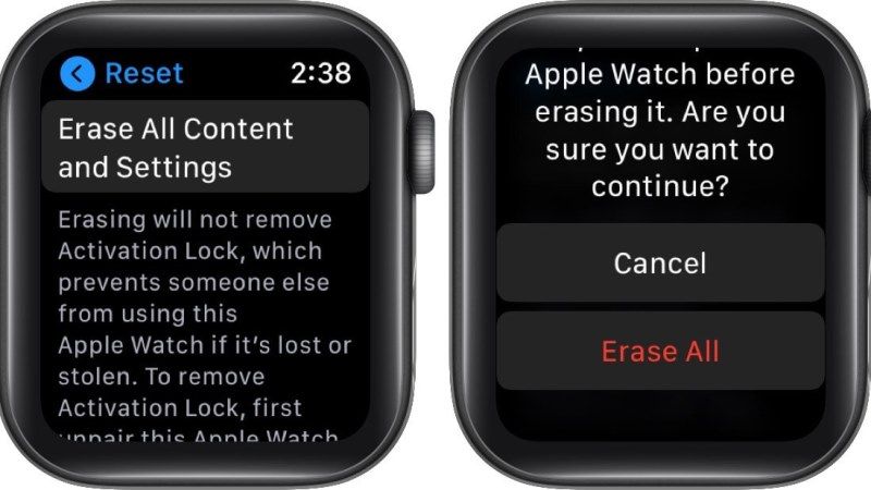 unpair an apple watch