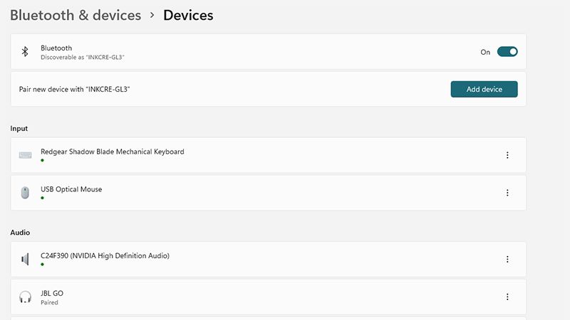 bluetooth settings to pair airpods with windows 11