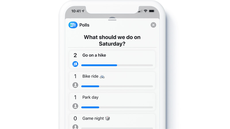 create poll in imessage group on iphone