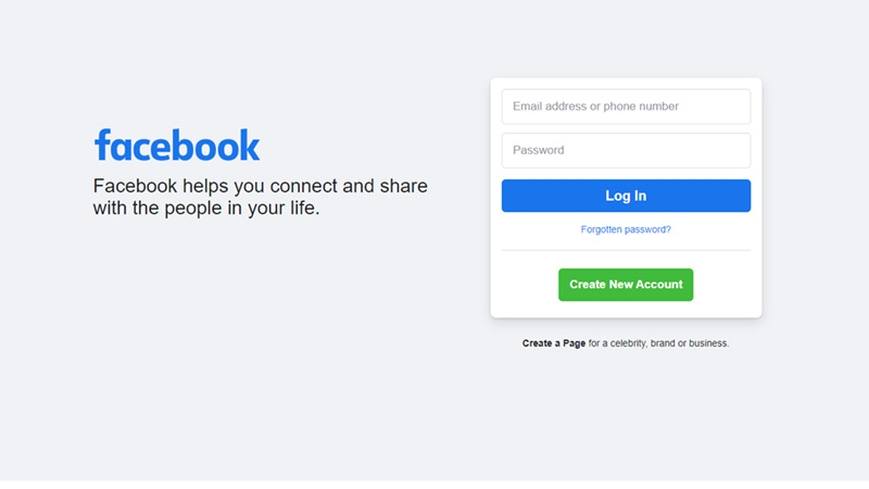 facebook login site to recover lost account
