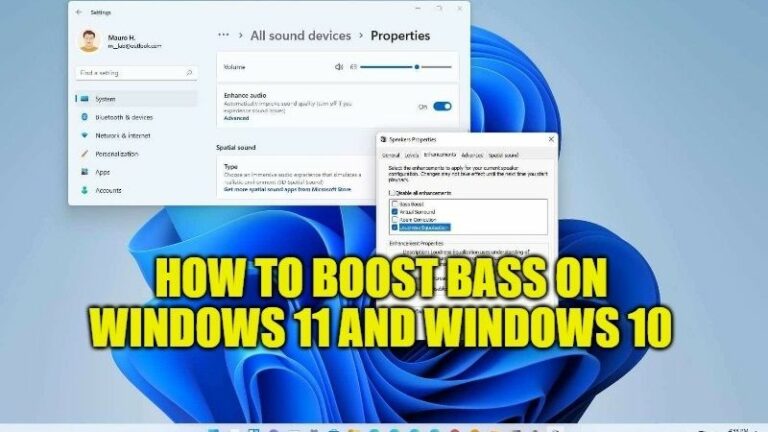 how to boost bass on windows 11 and windows 10