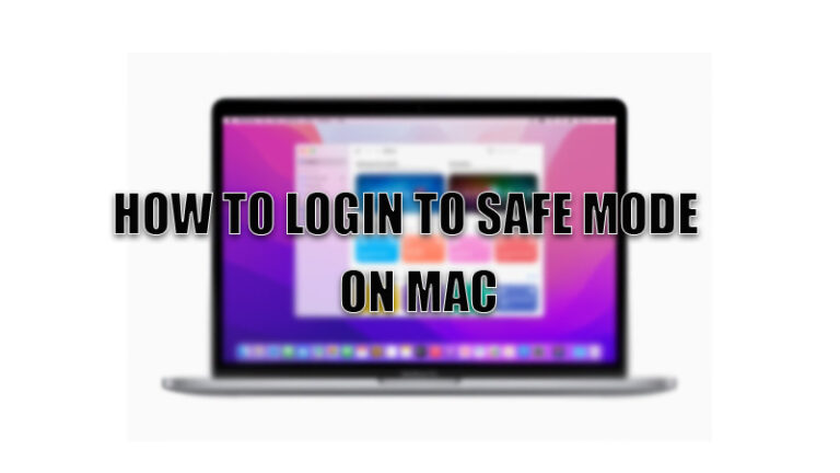 how to login to safe mode on mac