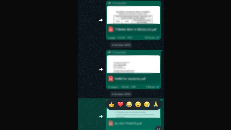 how to react to whatsapp message with emoji