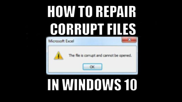 how to repair corrupt files on windows 10