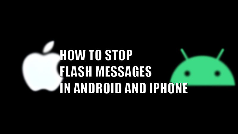 how to stop flash messages in android and iphone