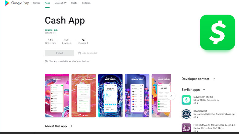 install cash app from google play store