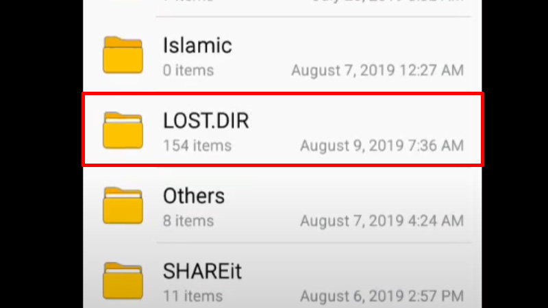 lost.dir folder in android phone