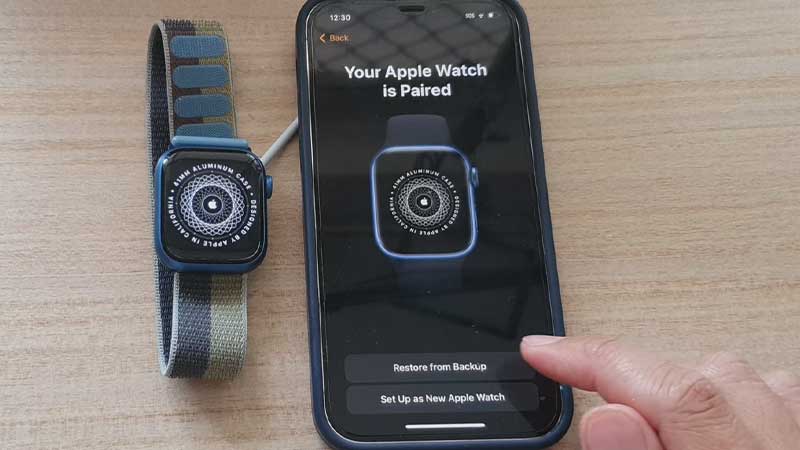 restore your apple watch with watch app on iphone