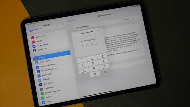 updating ipados in ipad