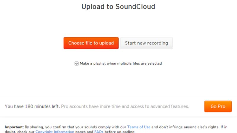 upload music to soundcloud