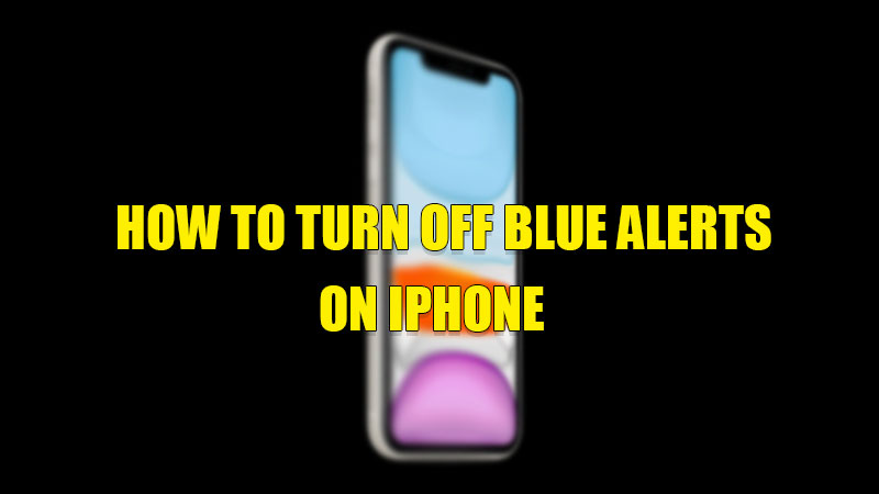 blue alerts iphone
