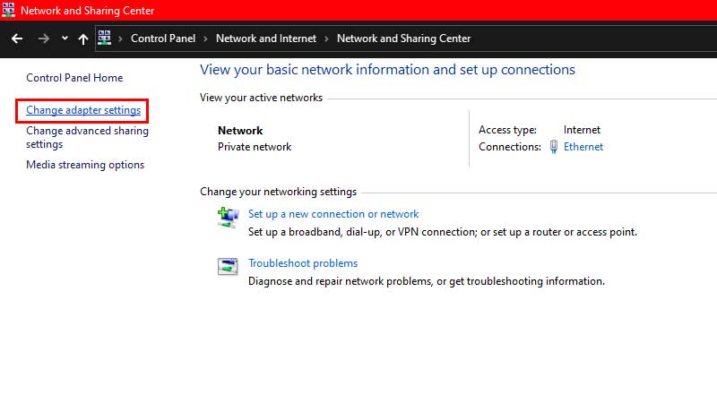 change-adapter-settings