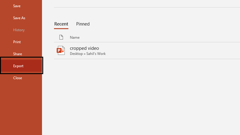 click-export