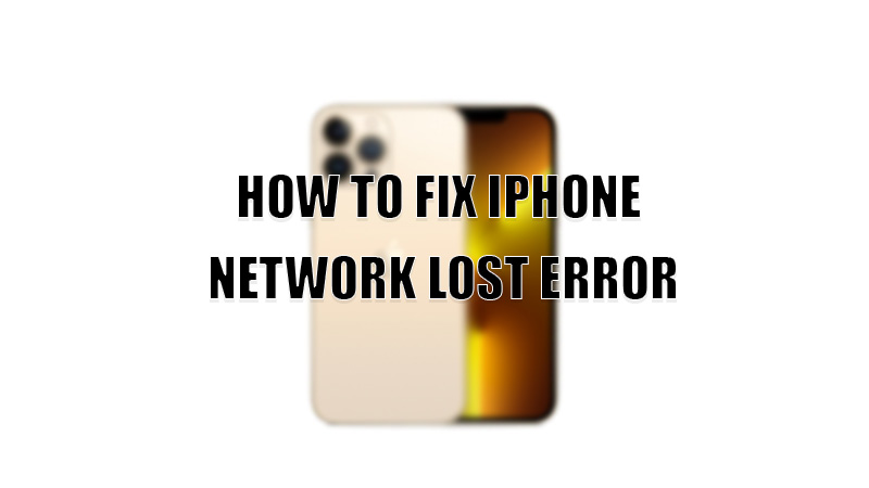 fix iphone network lost error