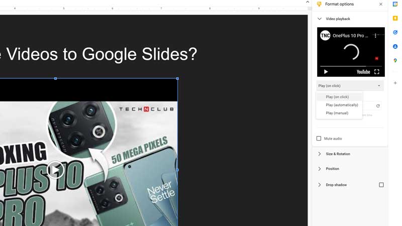 YT URL Google Slides