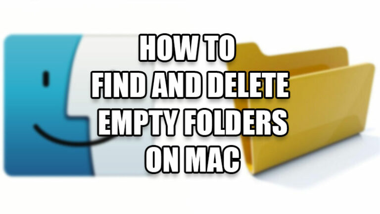 how to find and delete empty folders on mac