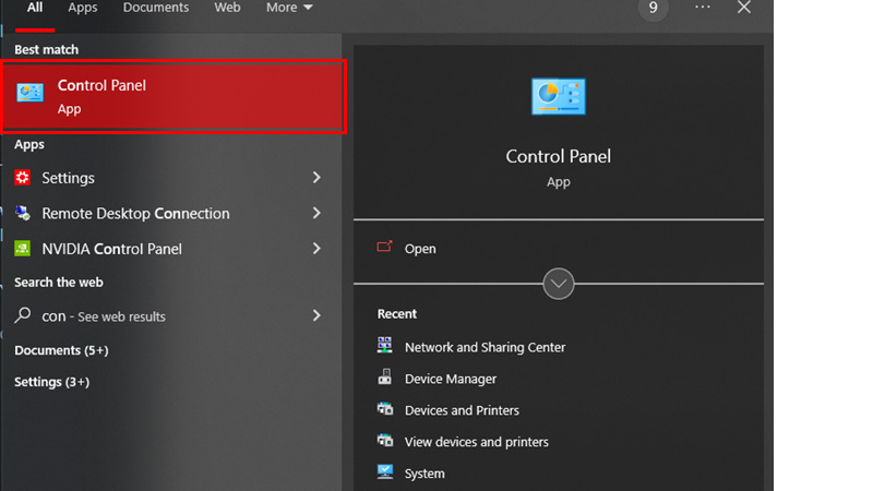 open-control-panel