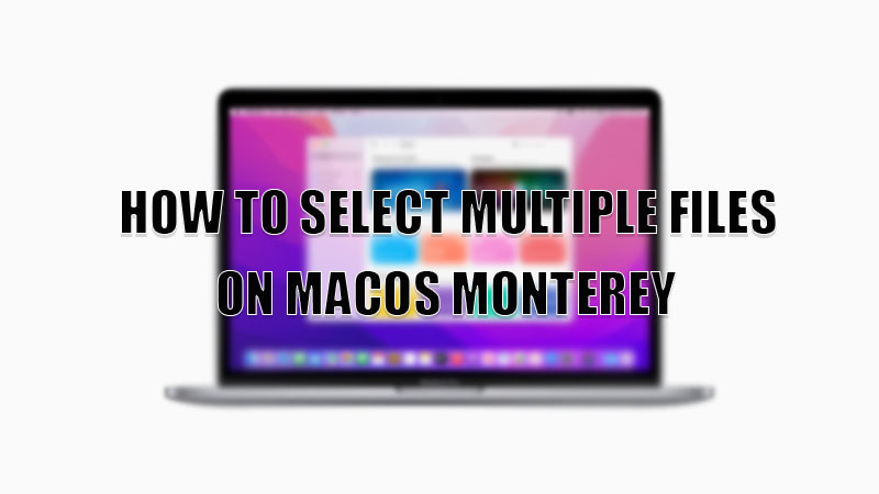 select multiple files on macos monterey