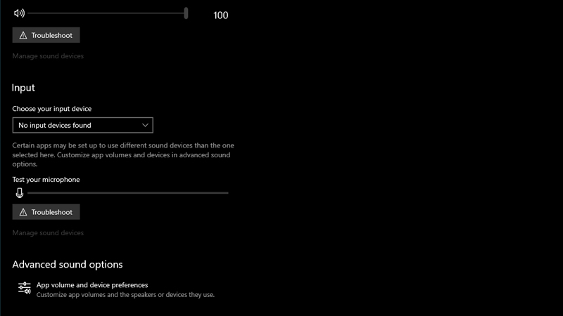 testing microphone settings