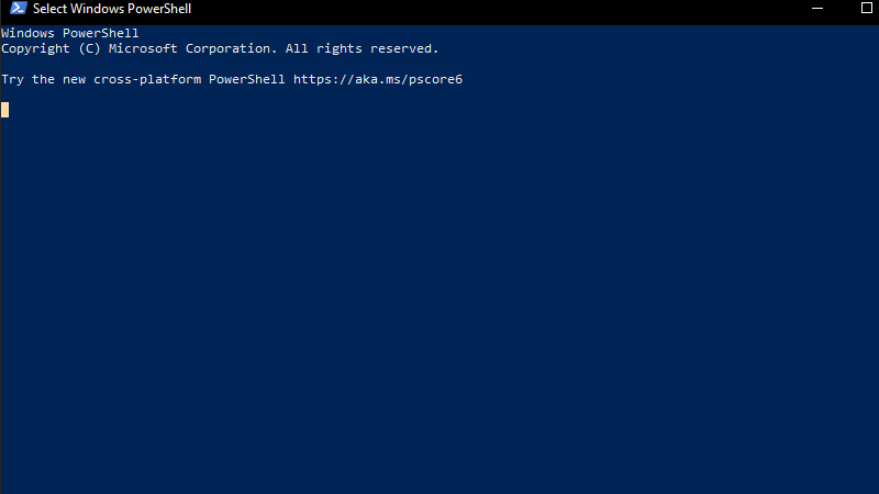 use windows powershell if command prompt is not working 